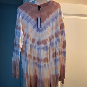 NWT: Wild Fable Tie dye long sleeve dress Size Medium